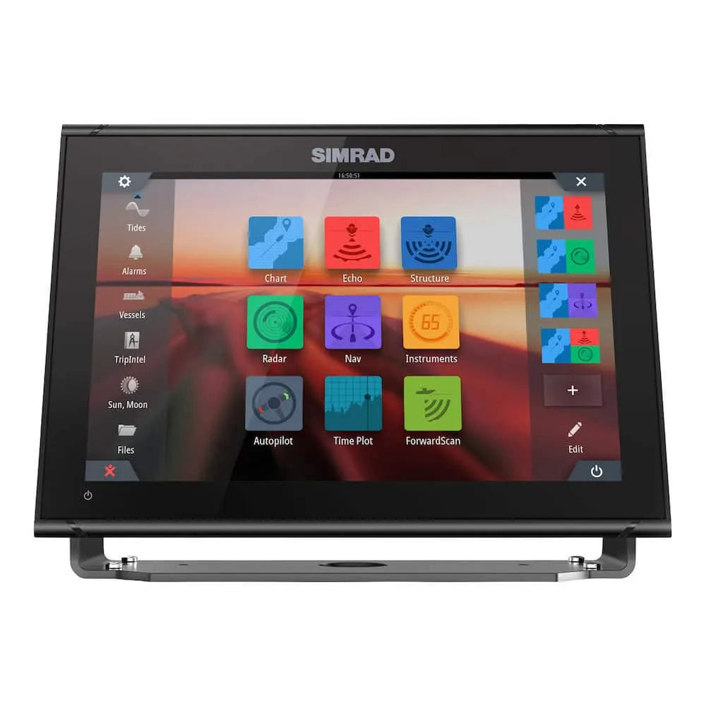 Simrad 12-inch chartplotter and radar display with global basemap