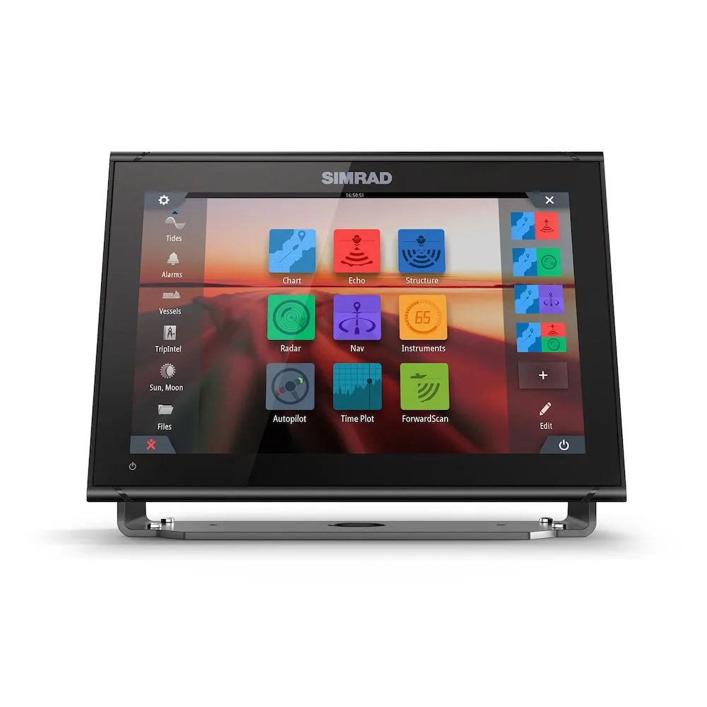 Simrad 12-inch chartplotter and radar display with global basemap