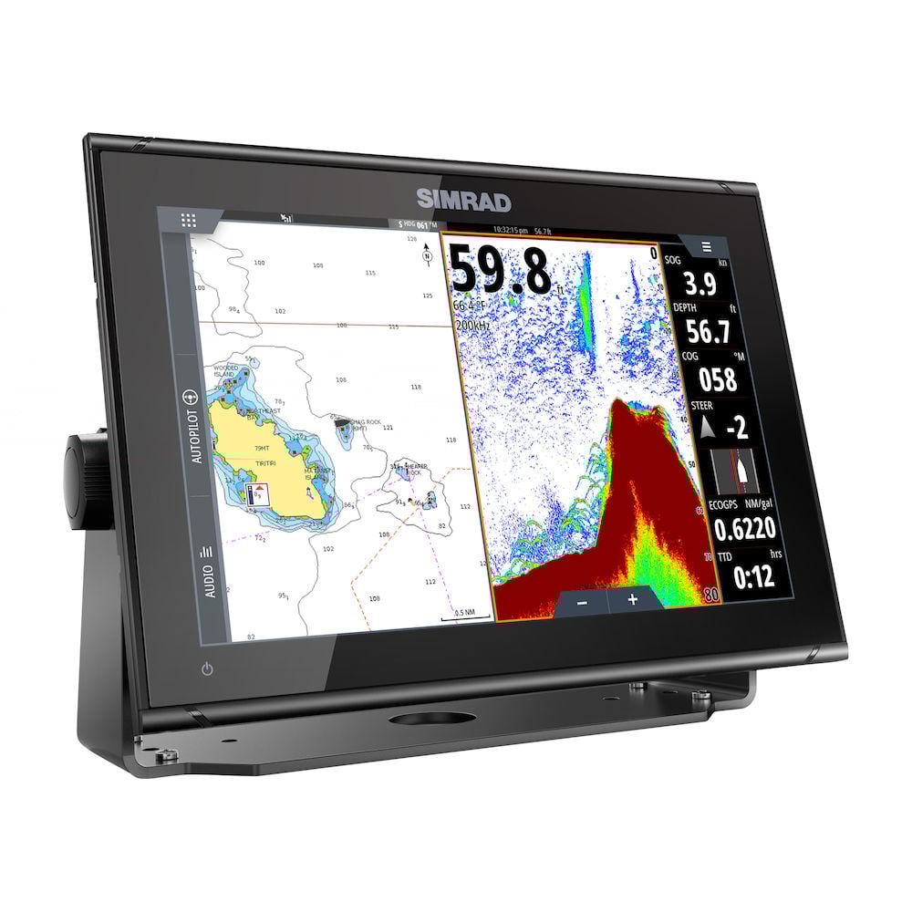 Simrad 12-inch chartplotter and radar display with TotalScan™ transducer - image 3