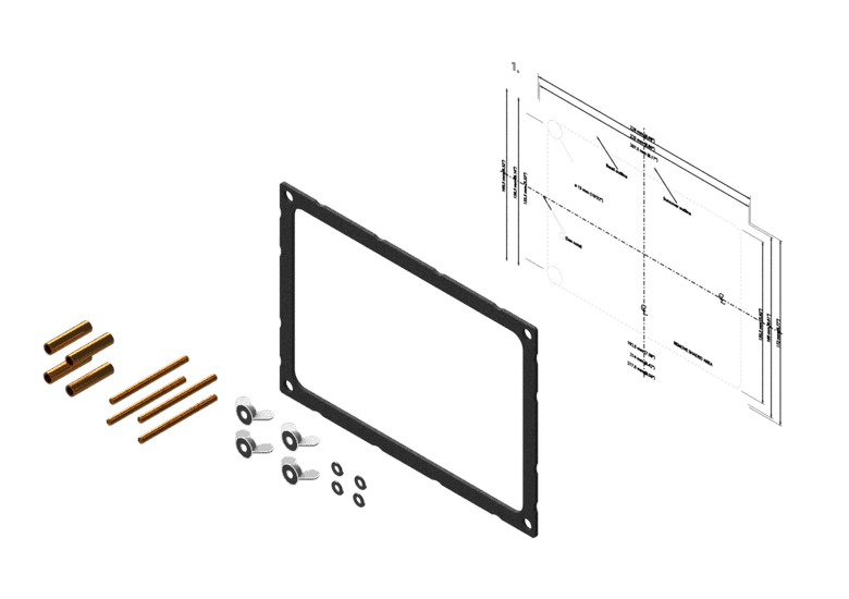 Simrad Dash mount kit for GO9 and Vulcan 9