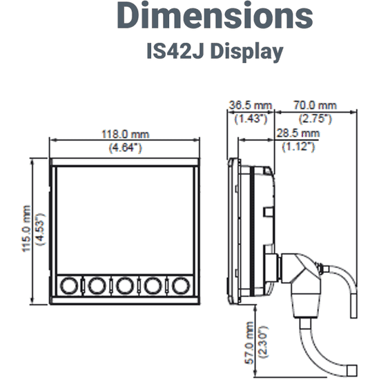 Simrad Is42j is a 4.1-inch Colour Display That Offers a Clear View of Engine Status and Performance for Up to  J1939 Diesel Engines - image 4