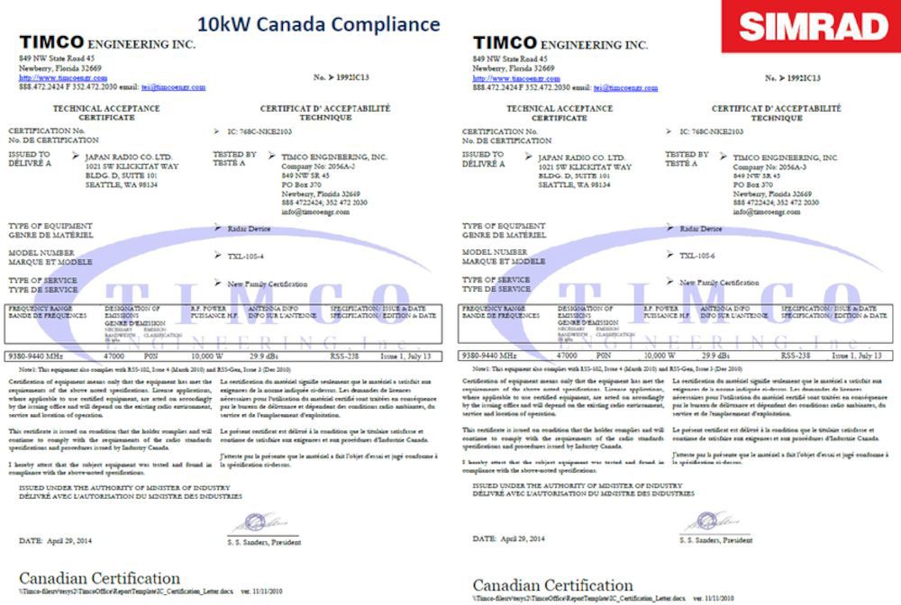 Simrad TXL-10S-6 10 kW 6 ft open array low emission radar kit - image 7