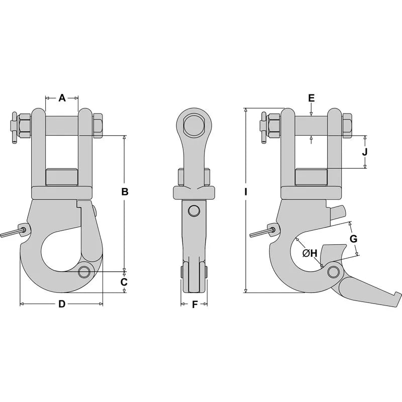 SS20L & SS40L Plunger Pin Lifting Hooks 3