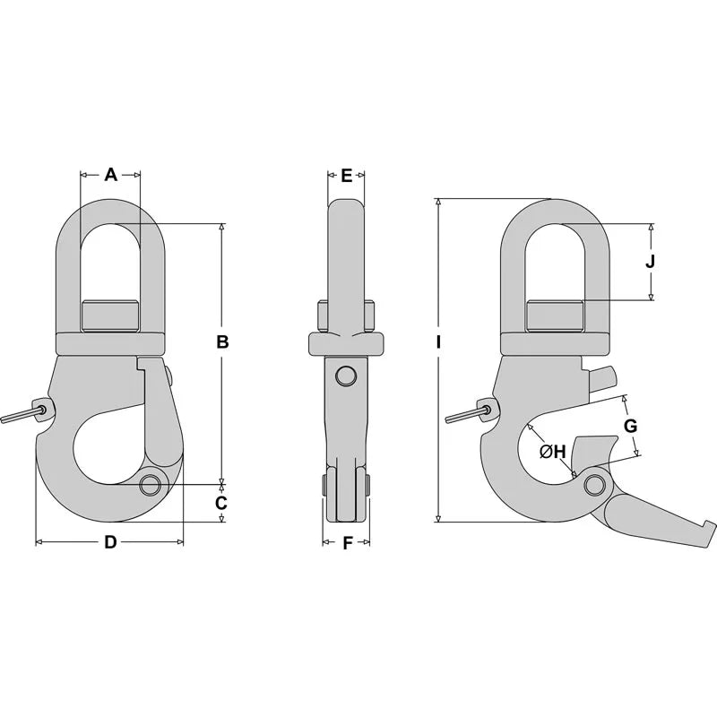 SS20L & SS40L Plunger Pin Lifting Hooks º