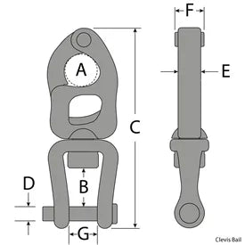 T8 Snap Shackle Clevis