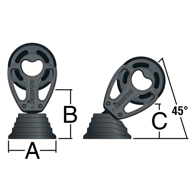 HARKEN 100mm Aluminum Stand-up Block - image 2