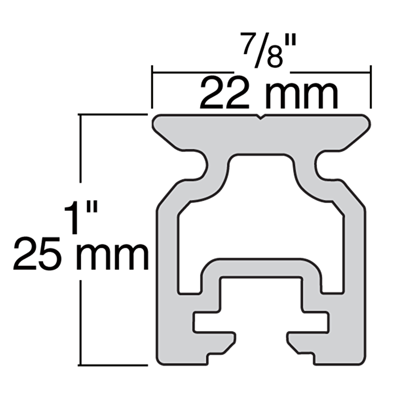 HARKEN 22mm High-Beam Slide Bolt Track — 1.8 m - image 3