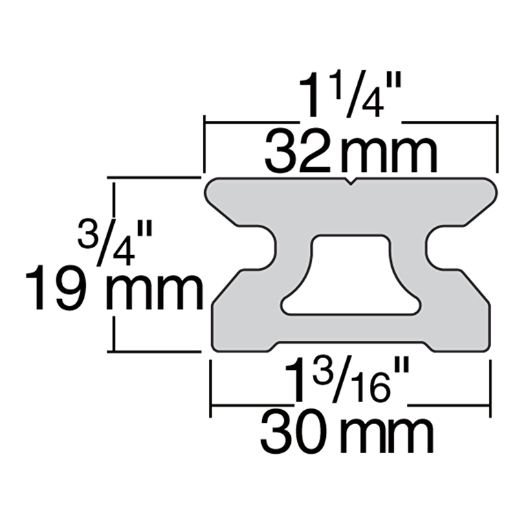 HARKEN 32mm Low-Beam Pinstop Track — 1 m - image 2