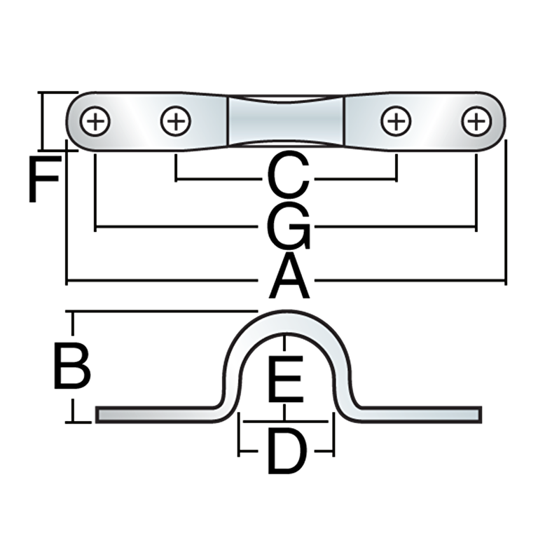 HARKEN 38mm Eyestrap — Double Fastener - image 2