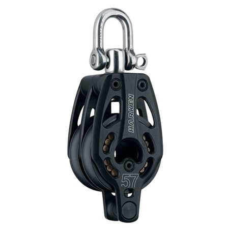 HARKEN 57mm Aluminum Double Block — Swivel