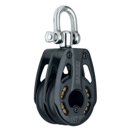 HARKEN 57mm Aluminum Double Block — Swivel