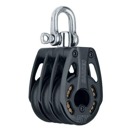 HARKEN 57mm Aluminum Triple Block — Swivel