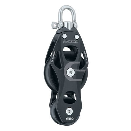 HARKEN 60mm Aluminum Element Fiddle Block — Swivel