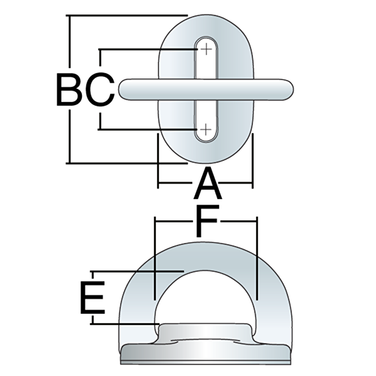 HARKEN 6mm Stainless Steel Low-Load Padeye - image 2