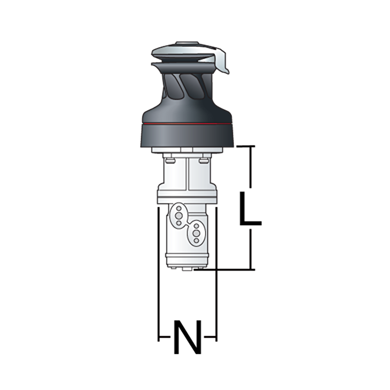 HARKEN 80 Hydraulic Self-Tailing Radial Aluminum Winch — 3 Speed