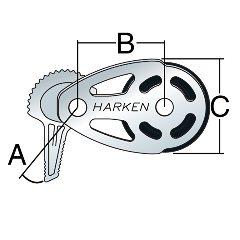 HARKEN 75mm Stainless Steel ESP Footblock — Lockoff - image 2