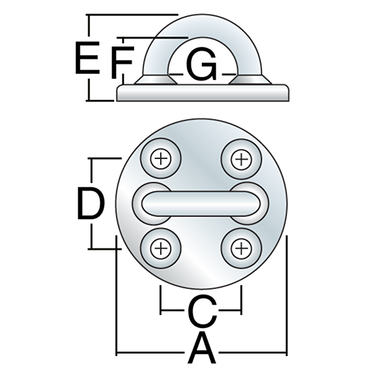 HARKEN 76mm High-load Round Padeye - image 3