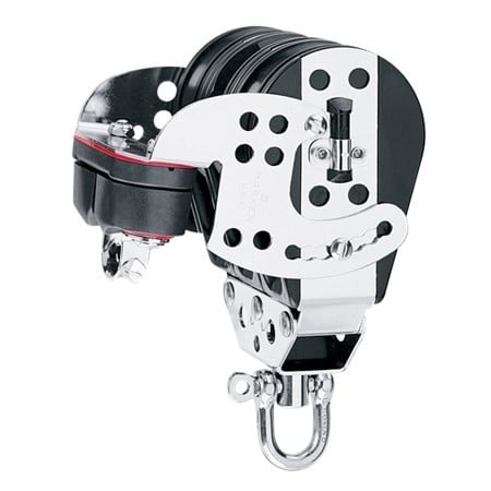 HARKEN 76mm Triple Midrange Hexaratchet® Block — Cam Cleat