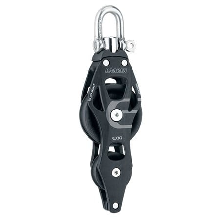 HARKEN 80mm Aluminum Element Fiddle Block — Swivel