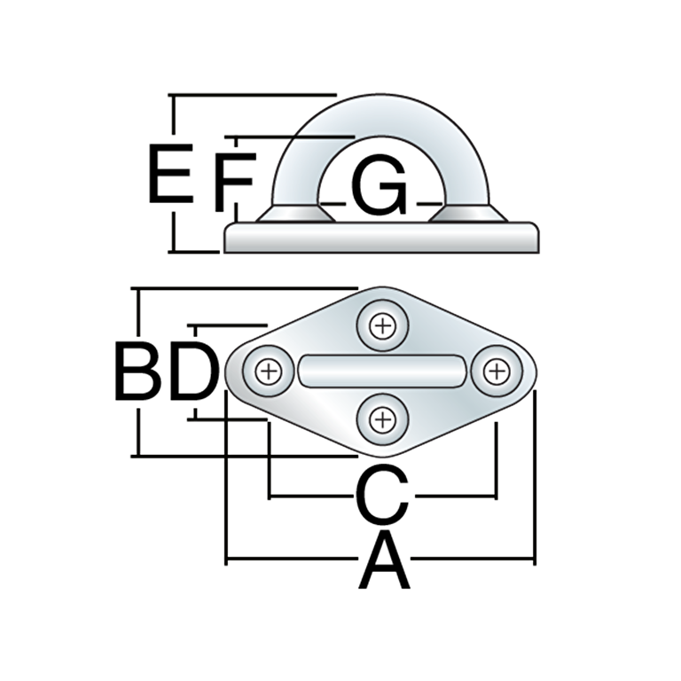 HARKEN 98mm Diamond Padeye - image 3