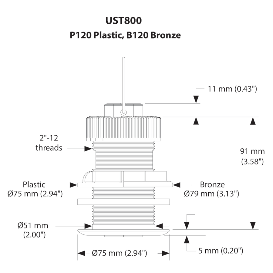UST800 Smart™ Sensor Thru-hull NMEA 2000®