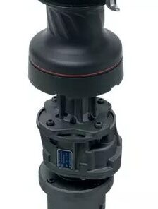 Harken 50 Electric Self-Tailing Radial Aluminum Winch — 2 Speed, 24V, Vertical