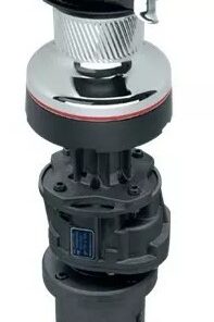 Harken 46 Electric Self-Tailing Radial Chrome Winch — 2 Speed, 12V, Vertical
