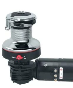 Harken 60 Electric Self-Tailing Rewind™ Radial Chrome Winch — Reverse Speed, 12V