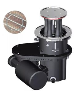 Harken 600 CLR Custom Top Electric Mooring Winch - 12V Horizontal, Left Mount, Dual Function Control Box Included