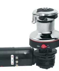 Harken 40 Electric Self-Tailing Rewind™ Radial Chrome Winch — Reverse Speed, 12V, Horizontal Left Mount