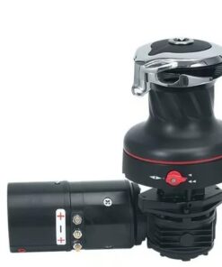 Harken 60 Electric Self-Tailing Rewind™ Radial Aluminum Winch — Reverse Speed, 12V, Horizontal Left Mount