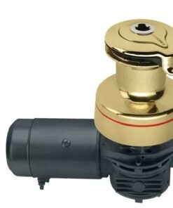 Harken 40 Electric Self-Tailing Radial Bronze Winch — 2 Speed, 24V, Horizontal, Left Mount