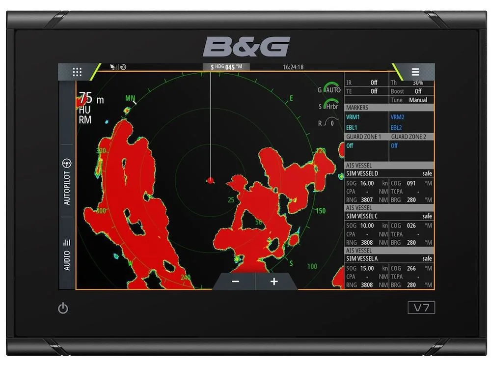Trazador B&amp;G de 7 pulgadas y pantalla de radar con mapa base global - imagen 2