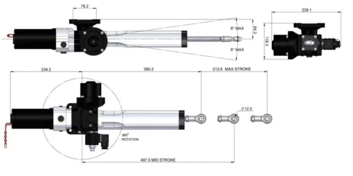 B&G HYDRAULIC RAM T0 12V - image 2
