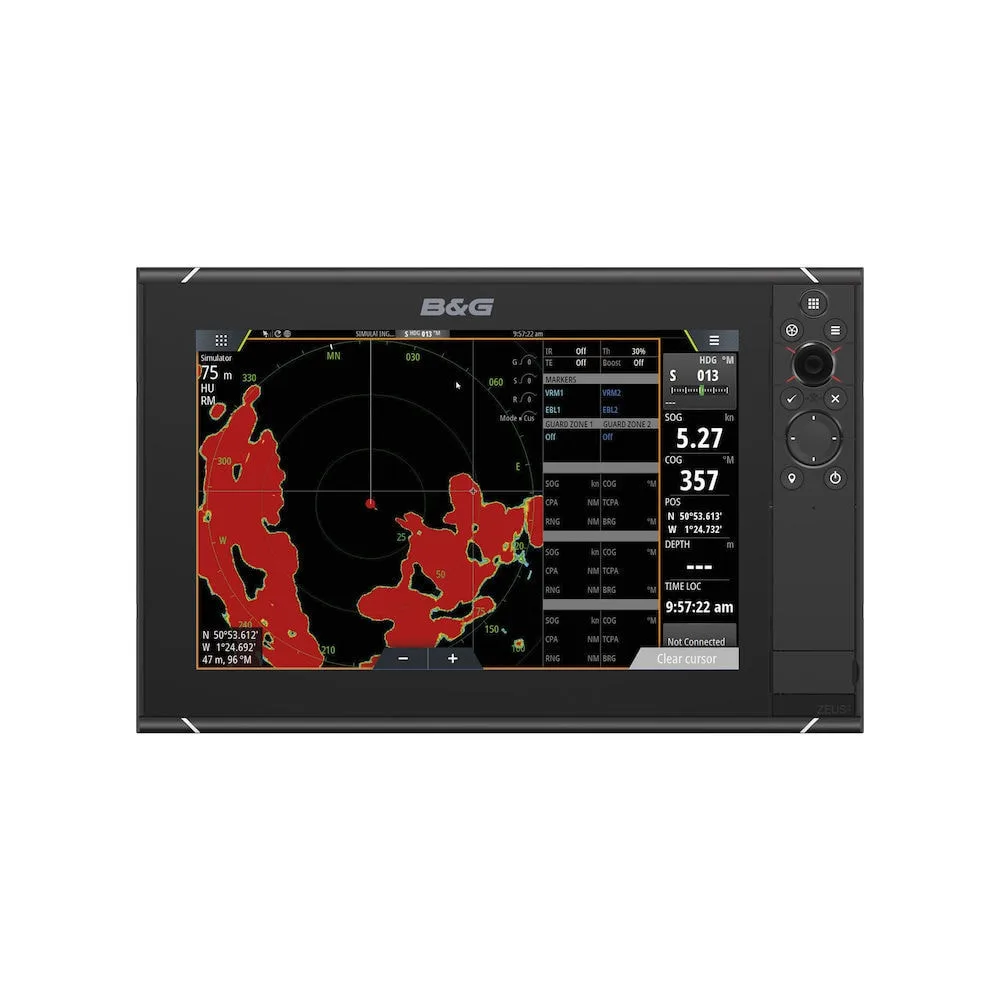 B&amp;G Le Zeus³-12 est un système de navigation par traceur de cartes facile à utiliser pour les croiseurs de haute mer et les régatiers