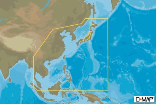 C-MAP AN-Y050 : MAX-N+ C: ASIA NORTH CONTINENTAL : Indian Ocean and Asia  - Continental