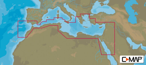 C-MAP EM-M112 - South Mediterranean Sea & Aegean Sea - MAX - European - Wide