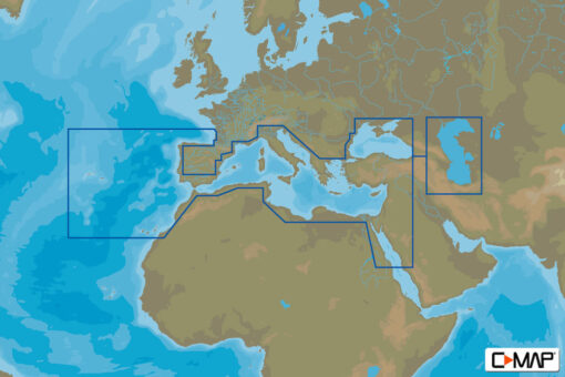 C-MAP EM-N045 - Southern Europe - MAX-N-European-Continental