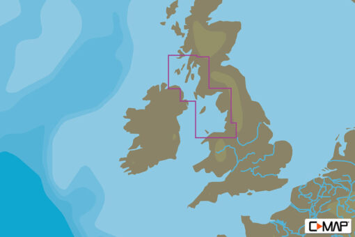 C-MAP EW-N322 : MAX-N L: IRISH SEA AND NORTH CHANNEL : West European Coasts - Local