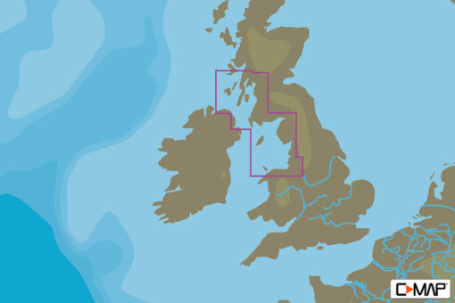C-MAP EW-Y322 : MAX-N+ L: IRISH SEA AND NORTH CHANNEL : West European Coasts - Local