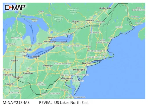 C-MAP REVEAL LAKES US LAKES NORTH EAST