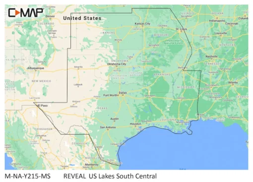 C-MAP REVEAL LAKES US LAKES SOUTH CENTRAL