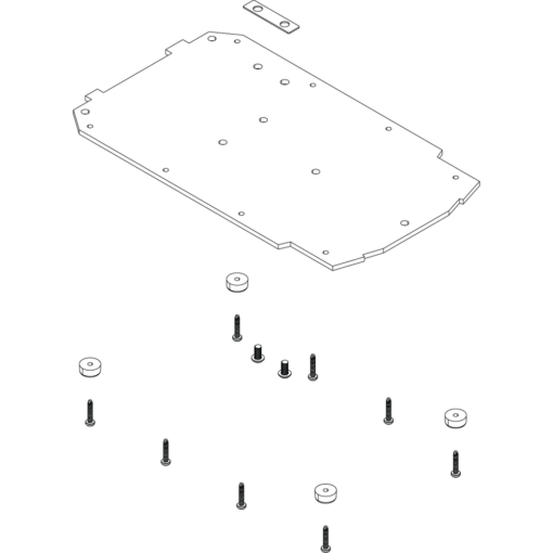 Lowrance Bottom Plate,  Pedal Kit