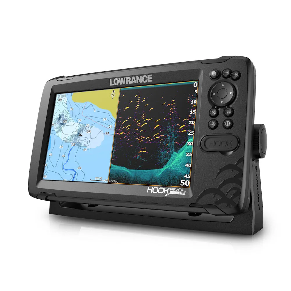  Lowrance Hook Reveal 7 with Deep Water Performance - 7-inch  Fish Finder with HDI Transducer, C-MAP Contour+ Chart Card : Electronics