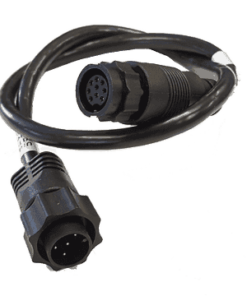 Navico Connects a non-CHIRP transducer with a 9 Pin black connector to the older 7 pin blue sockets on displays and echosounder modules