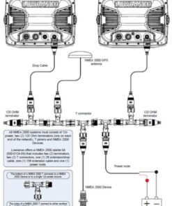 with 3 m (10 ft) cable and T-connector