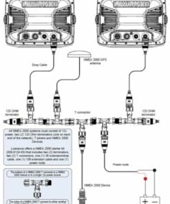 Navico Evinrude engine interface cable 4.5 m (15 ft) and T-connector - image 2