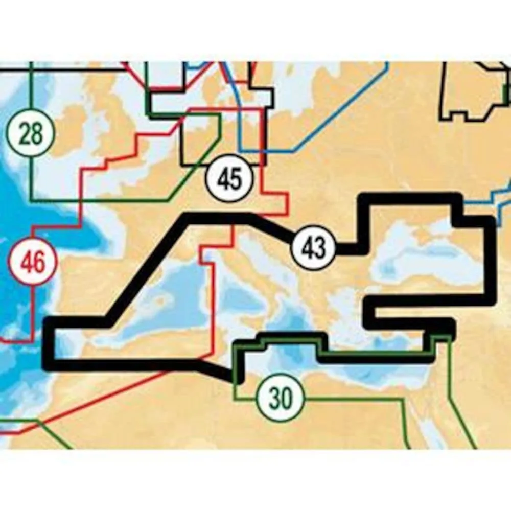 Navico Navionics 43XG . Mediterranean Sea & Black Sea . SD Card 43XG/MSD