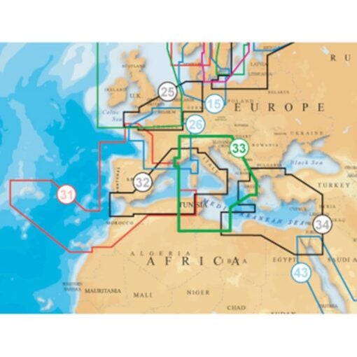 Navico NAVIONICS Cartas marinas de Platino Central del Mediterráneo de la UE
