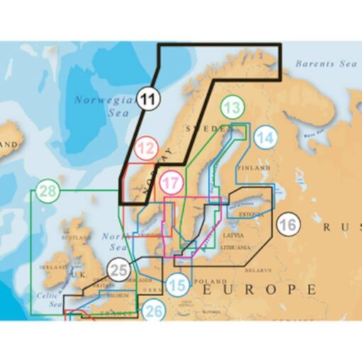 Navico NAVIONICS EU Nordic . Cartas marinas de platino del noroeste
